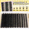 Picture of Yawamica Wispy Lash Clusters Natural Cluster Eyelash Extensions Fluffy Eyelash Clusters C Curl Individual Lashes 10-18mm Cluster Lashes Waterproof DIY Lash Extension at Home by Self