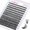 Picture of Cluster Lashes D Curl Lash Clusters ? Pcs Lash Extension Clusters Individual Lashes Soft DIY Eyelash Extensions Mixed Tray Eyelash Clusters Natural Look (50D-0.07D, 8-16mm)