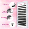 Picture of Cluster Lashes D Curl Lash Clusters ? Pcs Lash Extension Clusters Individual Lashes Soft DIY Eyelash Extensions Mixed Tray Eyelash Clusters Natural Look (50D-0.07D, 8-16mm)
