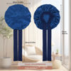 Picture of Arqumi 2 Pcs Satin Silk Bonnet for Sleeping Women, Large Long Strap Tie Band Adjustable Sleep Night Cap Hair Bonnet Wrap for Men, Black+Navy Blue