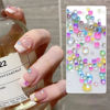 Picture of 200Pcs Colorful Bubble Beads Mermaid Nail Art Charms Aurora Pearls Candy Caramel Stone Mix Nail Art Rhinestones Half-Round Flat Back Rhinestones for Nails Small Glass for Crafts Nail Art Accessories