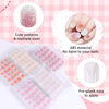 Picture of SIUSIO 120Pcs 5 Pack Press on Nails kids Children Acrylic Fake Nails Cute Pre-glue Full Cover Gradient Color Rainbow Short Stick On False Nail Art Kits Set for Kids Little Girls - Colorful Glitter