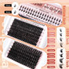 Picture of Focipeysa Lash Extension Kit Fluffy Eyelash Extension kit with Lash Bond and Seal Thick Lash Clusters DIY Lash Extensions Kit Wispy Individual Lashes 12-18mm DIY D Curl Lash Extension