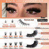 Picture of Focipeysa Lash Extension Kit Fluffy Eyelash Extension kit with Lash Bond and Seal Thick Lash Clusters DIY Lash Extensions Kit Wispy Individual Lashes 12-18mm DIY D Curl Lash Extension
