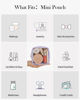 Picture of Pocmimut Mini Makeup Bag,Clear Makeup Bag Cute Travel Makeup Bag Pouch Purse Car Accessories for Women,Travel Essentials Organizers,Purple