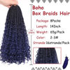 Picture of Beverlee Boho Box Braids 8 Packs Goddess Box Braids 14 Inch Bohemian Box Braids Crochet Hair Crochet Box Braids with Curly Ends Pre-looped Synthetic Crochet Hair for Black Women 128 Strands