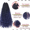 Picture of Beverlee Boho Box Braids 8 Packs Goddess Box Braids 14 Inch Bohemian Box Braids Crochet Hair Crochet Box Braids with Curly Ends Pre-looped Synthetic Crochet Hair for Black Women 128 Strands
