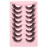 Picture of Gmagictobo False Eyelashes Fluffy Wispy Cat Eye Lashes Natural Look Fake Eyelashes Crisscrossed 3D Fox Eye Faux Mink Lashes 8 Pairs