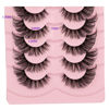 Picture of Gmagictobo False Eyelashes Fluffy Wispy Cat Eye Lashes Natural Look Fake Eyelashes Crisscrossed 3D Fox Eye Faux Mink Lashes 8 Pairs