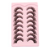 Picture of Gmagictobo False Eyelashes Fluffy Wispy Cat Eye Lashes Natural Look Fake Eyelashes Crisscrossed 3D Fox Eye Faux Mink Lashes 8 Pairs