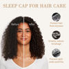 Picture of Fittia Satin Hair Bonnet for Sleeping, Silky No Frizzy for Curls Care, Adjustable Strap for Non-Slip, Dreadlocks Cap for Women&Men Taupe