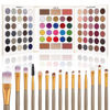 Picture of UCANBE Eyeshadow Palette with Brushes Makeup Sets, Pigmented Eye Makeup Pallet Holiday Gift Set, Goth Smokey Rosy Neutral Glitter Rainbow Eye Shadows & Contour Highlight Blush All-in-One Make Up Kit