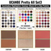 Picture of UCANBE Eyeshadow Palette with Brushes Makeup Sets, Pigmented Eye Makeup Pallet Holiday Gift Set, Goth Smokey Rosy Neutral Glitter Rainbow Eye Shadows & Contour Highlight Blush All-in-One Make Up Kit