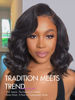 Picture of LUVME HAIR 12 Inch Light Yaki Loose Wave Wig Gorgeous Human Hair, Undetectable HD Lace Glueless Bob Wigs Human Hair Pre Plucked, Pre Cut Lace Wig Short Natural Black Wig
