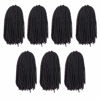 Picture of 7 Packs Spring Twist Braiding Hair Spring Twists Bomb Twist Hair Synthetic Fiber Fluffy Twist Crochet Braids Low Temperature Fiber Crochet Hair for Women Braiding Hair(10inch,1B)
