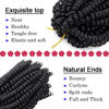 Picture of 7 Packs Spring Twist Braiding Hair Spring Twists Bomb Twist Hair Synthetic Fiber Fluffy Twist Crochet Braids Low Temperature Fiber Crochet Hair for Women Braiding Hair(10inch,1B)