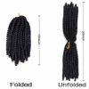 Picture of 7 Packs Spring Twist Braiding Hair Spring Twists Bomb Twist Hair Synthetic Fiber Fluffy Twist Crochet Braids Low Temperature Fiber Crochet Hair for Women Braiding Hair(10inch,1B)