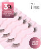 Picture of Onlyall Half Eyelashes Corner Lashes Natural Lashes Half Lashes Wispy End Lashes Corner Eyelashes 3/4 Lashes Clear Band Lashes 7 Pairs C02 (6MM-14MM)