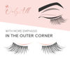 Picture of Onlyall Half Eyelashes Corner Lashes Natural Lashes Half Lashes Wispy End Lashes Corner Eyelashes 3/4 Lashes Clear Band Lashes 7 Pairs C02 (6MM-14MM)