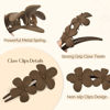 Picture of Yanibest 5 Pcs Flat Hair Clips - Stylish Lay Flat Claw Clips for All Hair Types,Multi-Styles Matte Non-slip Hair Clips for Women Girls Wedding Prom Party Hair Decorations