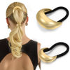 Picture of 2PCS Gold Hair Ties, Gold Hair Accessories for Women, Metal Hair Ties for Think Hair, Elegant and Durable Geometric Design, Hair Cuffs Stretchy Non-Damage Ponytail Holders