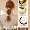 Picture of 2PCS Gold Hair Ties, Gold Hair Accessories for Women, Metal Hair Ties for Think Hair, Elegant and Durable Geometric Design, Hair Cuffs Stretchy Non-Damage Ponytail Holders