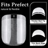 Picture of AddFavor 600pcs Short Square Nail Tips, Soft Gel X Nail Tips Clear Fake Nails Full Cover Acrylic Nail Tips for Extension Nail Manicure Salon Home DIY