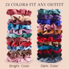 Picture of OCATO 24Pcs Scrunchies: Cute Elastic Hair Ties, Ponytail Holders for Girls and Women - Hair Accessories with Gift Bag for Gym, Dance, Party Favors