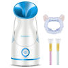 Picture of Amconsure Facial Steamer - Nano Ionic Face Steamer Warm Mist Steamer for Home Sauna SPA, Humidifier for Deep Cleaning Unclogs Pores Sinuses(Blue)