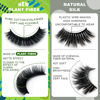 Picture of 3d Plant Fibre Russian Strip Lashes, D Curl Lash Strips, Natural False Lashes Mink, Wispy Fake Lashes, D Curl Strip Lashes, Natural Wispies Mink Eyelashes, Faux Mink Eyelashes Natural Look(SDC37)