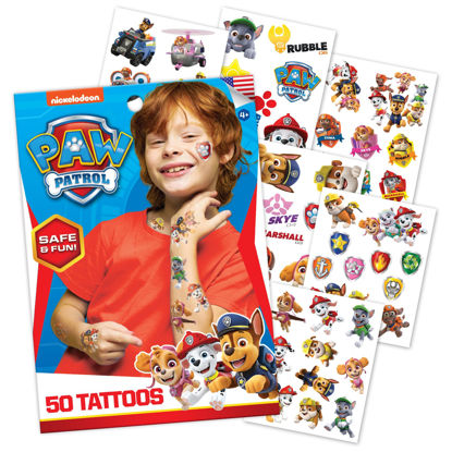 Picture of Savvi - 50 Paw Patrol Temporary Tattoos: All Characters, Skin-Safe Ink, Great for Birthday Parties, Gifts for Boys and Girls Ages 4-12+, Made in the USA [6 sheets, 50 count]