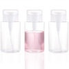 Picture of 3 Pack Push Down Pump Dispenser Empty Push Top Bottles Containers for Nail Polish Makeup Remover Micellar Water Facial Toner 6.7oz/200ML