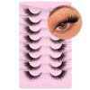 Picture of Fox Eye Lashes Wispy Eyelashes Natural Look Clear Band Lashes Fluffy Faux Mink Lashes Strip Natural False Lashes Pack by GVEFETIEE 8 Pairs