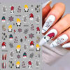 Picture of 𝟭𝟬 Sheets Christmas 3D Nail Stickers for Nail Art Santa Claus Snowman Elk Small Animals Cute Cartoon Adhesive Sliders Nails Decals for Christmas Nails Manicure DIY Nail Art Decoration Accessories