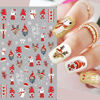 Picture of 𝟭𝟬 Sheets Christmas 3D Nail Stickers for Nail Art Santa Claus Snowman Elk Small Animals Cute Cartoon Adhesive Sliders Nails Decals for Christmas Nails Manicure DIY Nail Art Decoration Accessories