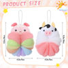 Picture of Nuenen 2 Pcs Bath Loofahs Kids Toddler Body Loofahs Cute Cartoon Kids Loofah Kid Bath Sponges Loofah Bath Pouf Body Scrubber Mesh Loofah Sponges for Children Shower Washing (Calf, Pig)