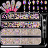 Picture of 3220Pcs AB Glass Nail Rhinestones 120Pcs Multi Shapes Flatback Nail Gems + 3100Pcs 1.5-4mm Round Crystal with Rhinestones Glue Gel, Manicure Nail Charms Diamond Gemstones for Nail Art