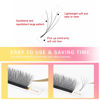 Picture of XIUSUZAKI W Lash Extensions Supplies 4D Eyelash Extensions W Shape 0.07mm Thickness D Curl 11mm Premade Fans Easy Fan Lashes Volume Matte Black 12 Rows Crisscross Eye Lashes(W-4D-0.07-D,11mm)