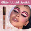 Picture of evpct 1Pcs Nude Gold Matte to Glitter Liquid Lipstick Lip Set Kit, Long Lasting Matte Diamond Glitter Lipstick Waterproof, Colorful Sparkly Glossy Metallic Shimmer Sparkle Lip Gloss for Women 14#