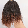 Picture of 8 Packs Goddess Box Braids Crochet Hair-12 Inch Crochet Box Braids Pre-looped Bohomian Crochet Braids Hair Synthetic Braiding Hair Extensions Crochet Hair for Black Women(1B/30)