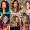 Picture of 8 Packs Goddess Box Braids Crochet Hair-12 Inch Crochet Box Braids Pre-looped Bohomian Crochet Braids Hair Synthetic Braiding Hair Extensions Crochet Hair for Black Women(1B/30)