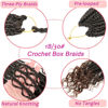 Picture of Crochet Box Braids- Boho Box Braids Crochet Braids Hair Bohomian Box Braid Crochet Hair Synthetic Braiding Hair Goddess Box Braids Crochet Hair for Black Women (14(2Packs), 1B/30)