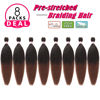Picture of Dorsanee Ombre Brown Braiding Hair Pre Stretched 20 Inch 8 Packs Braiding Hair Extensions for Crochet Box Braids Twists Locs Hair Itch Free Soft Yaki Texture Hot Water Setting (20inch,#1B/30)