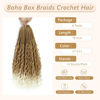 Picture of 8 Packs Crochet Box Braids- 18 Inch Goddess Box Braids Crochet Hair Bohomian Crochet Braids Hair Synthetic Braiding Hair Extensions Crochet Hair for Black Women (27/613)