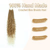 Picture of 8 Packs Crochet Box Braids- 18 Inch Goddess Box Braids Crochet Hair Bohomian Crochet Braids Hair Synthetic Braiding Hair Extensions Crochet Hair for Black Women (27/613)