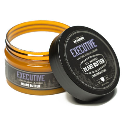 Picture of Live Bearded: Beard Butter and Leave-in Conditioner, Made in USA - Executive, 3oz - All-Natural Softener with Shea Butter