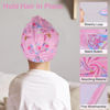 Picture of Basumee Microfiber Hair Towel Wrap for Kids 2 Pack Rapid Drying Hair Towel with Button Hair Turbans for Wet Hair Wraps Head Towel Wrap for Women and Girls, Light Pink