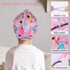 Picture of Basumee Microfiber Hair Towel Wrap for Kids 2 Pack Rapid Drying Hair Towel with Button Hair Turbans for Wet Hair Wraps Head Towel Wrap for Women and Girls, Blue