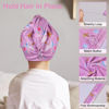 Picture of Basumee Microfiber Hair Towel Wrap for Kids 2 Pack Rapid Drying Hair Towel with Button Hair Turbans for Wet Hair Wraps Head Towel Wrap for Women and Girls, Purple