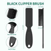Picture of SQULIGT 6 Pcs Barber Clipper Brush Blade Trimmer Cleaning Brush Set Duster Manicure Nylon Brush Hair Styling Brush Tool (Black)